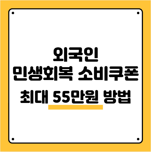 외국인 민생회복 소비쿠폰