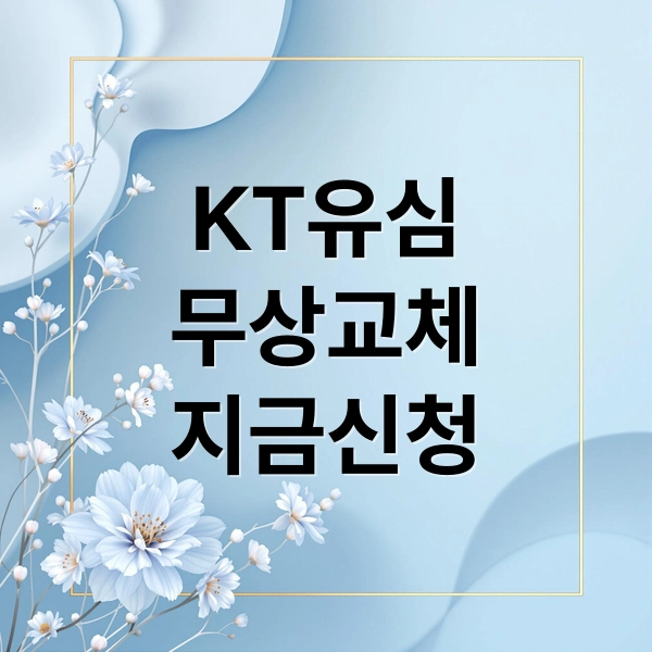 KT유심 무상 교체 방법