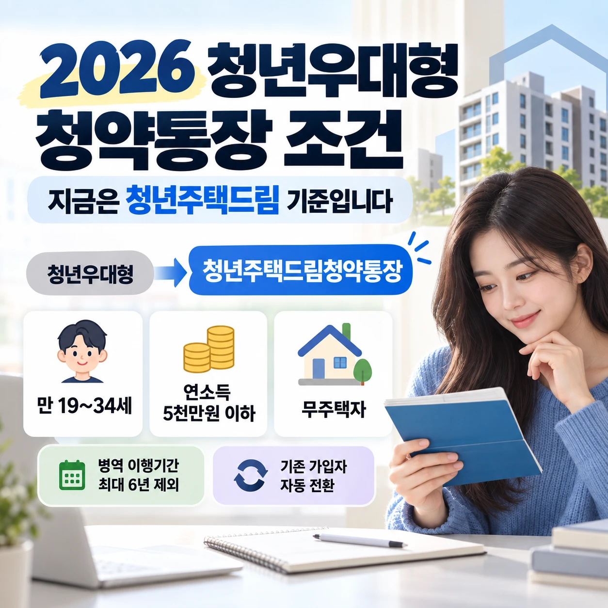 2026 청년우대형 청약통장 조건, 지금은 청년주택드림 기준입니다
