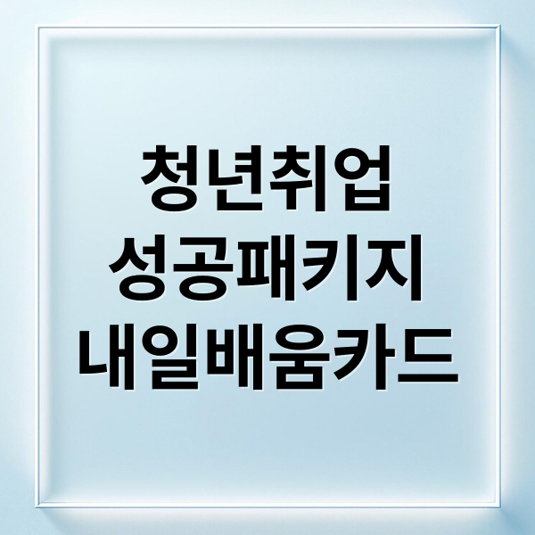 청년취업 성공패키지