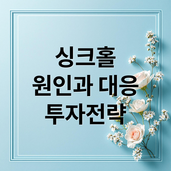 싱크홀 원인
