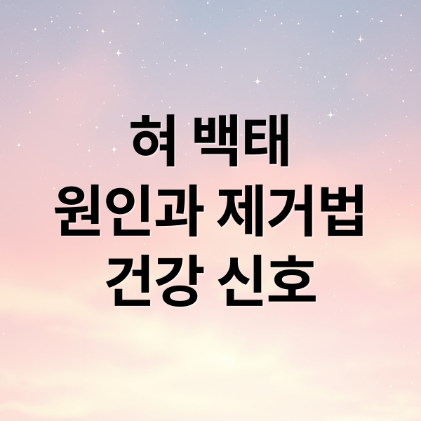 혀 백태 원인