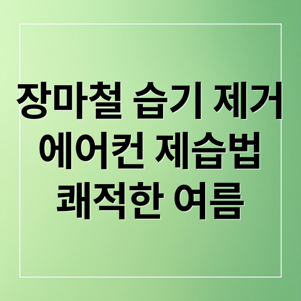 장마철 슴기 제거