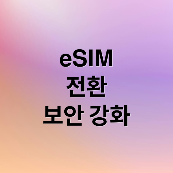 esim 전환 보안 강화