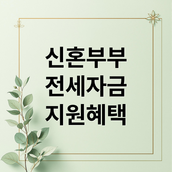 신혼부부 전세자금