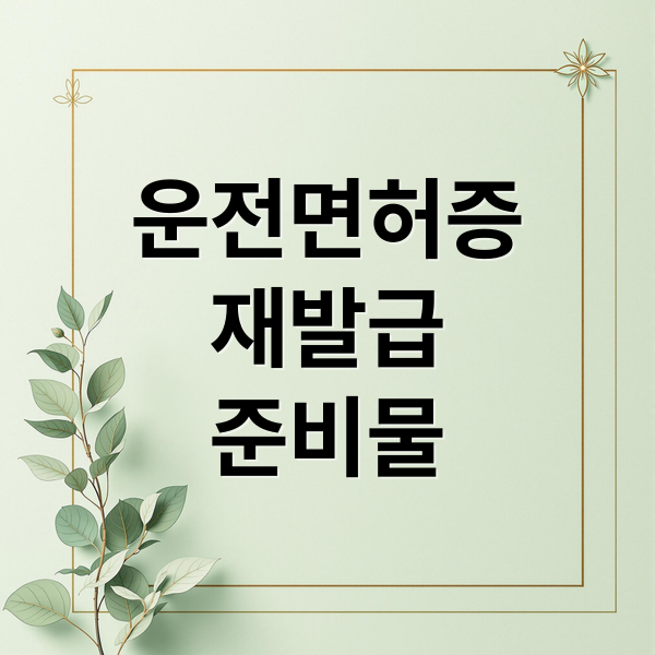 운전면허증 재발급