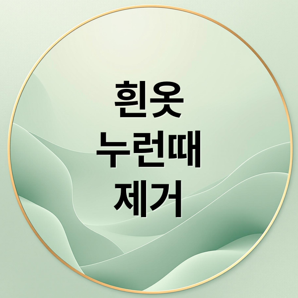 흰옷 누런때 제거