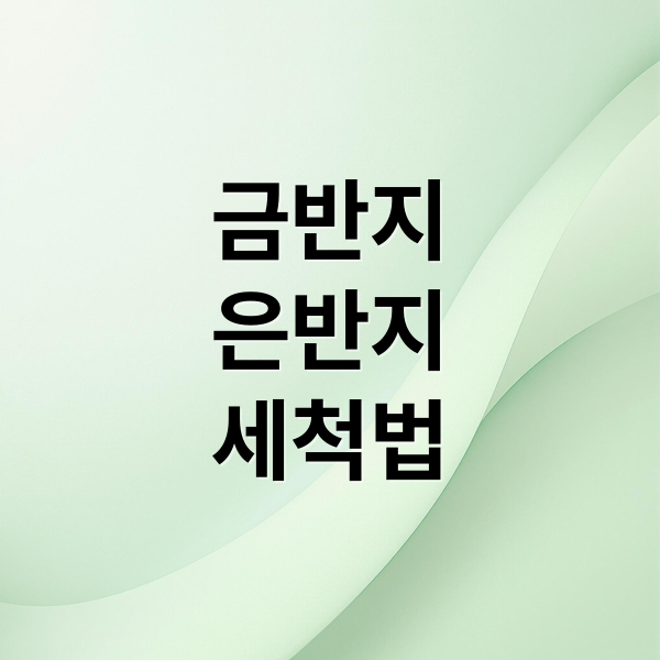 금반지은반지 세척법