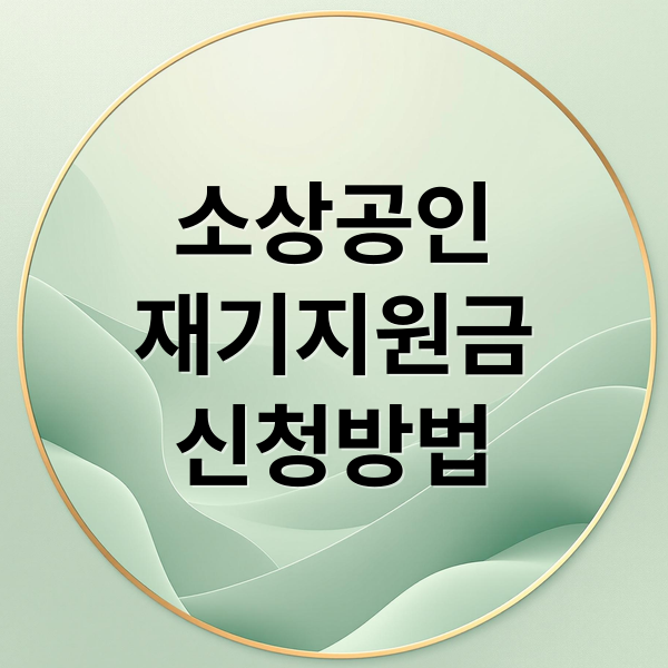 소상공인재기지원금