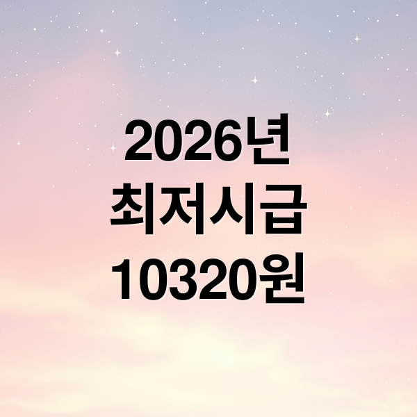 2026년 최저시급