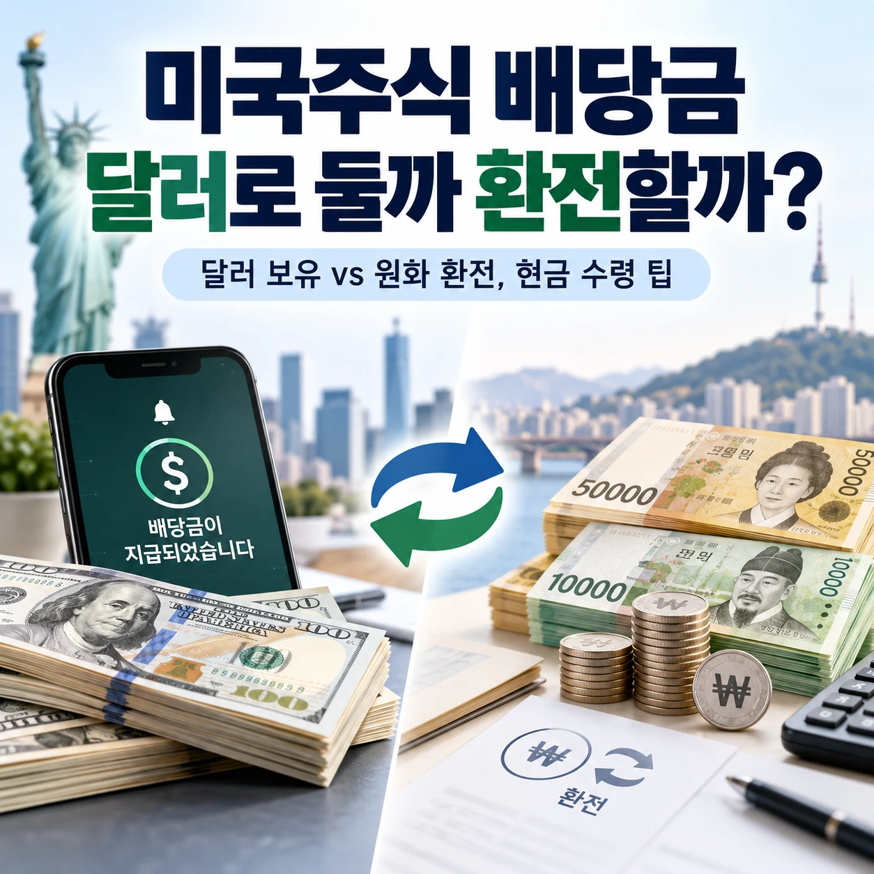 미국주식 배당금 달러로 둘까 환전할까? 따져보니 다른 점