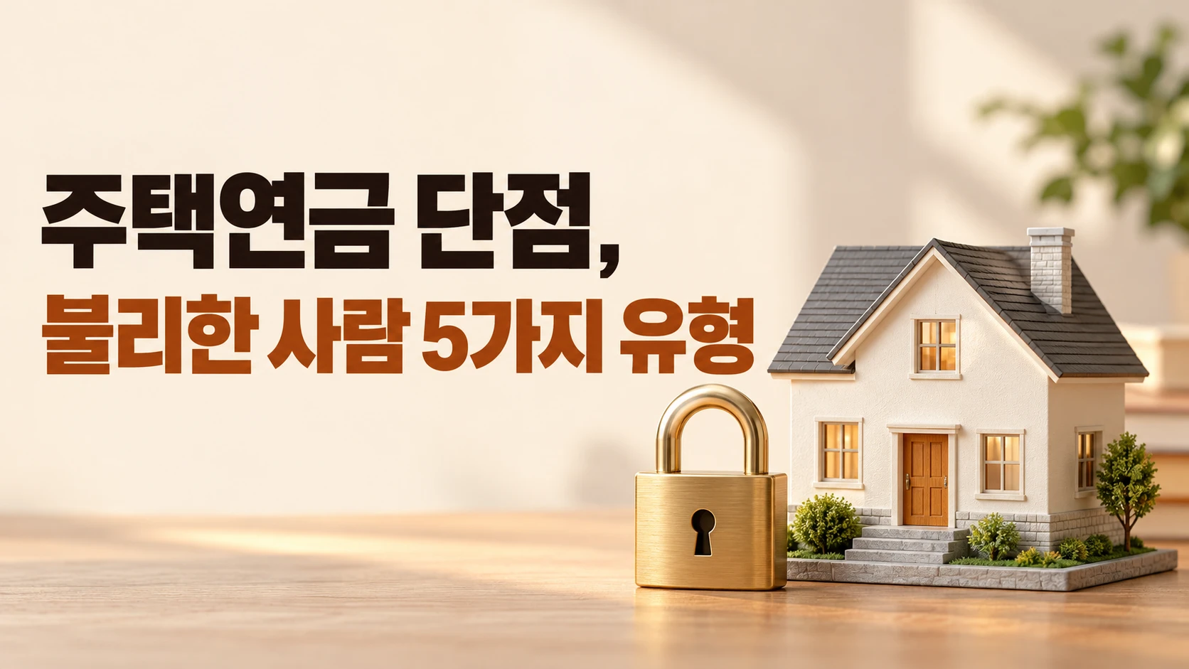 주택연금 단점