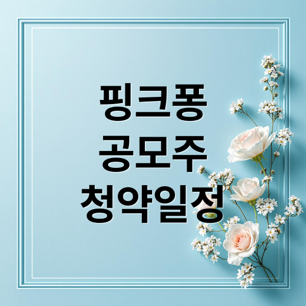 핑크폼컴퍼니 공모주